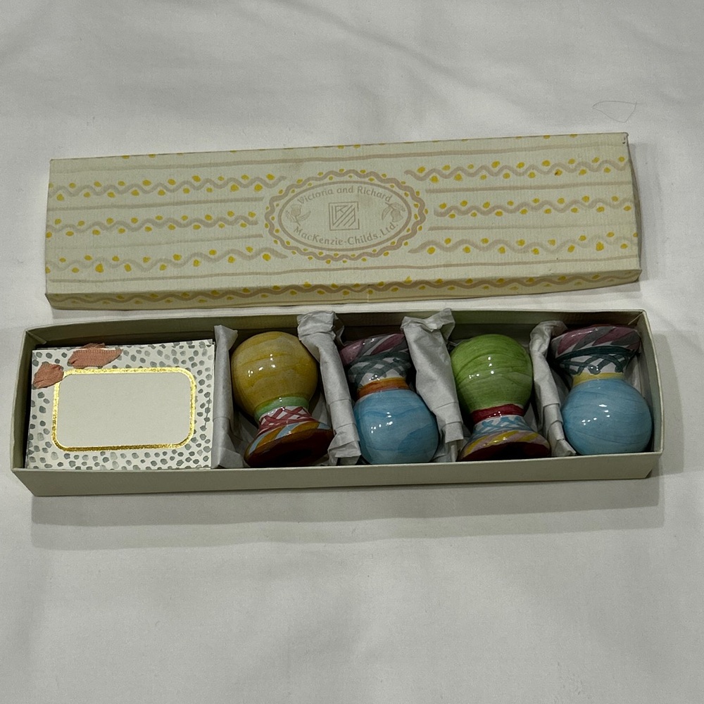 MacKenzie-Childs Victoria & Richard Place Card Holders, set of 4